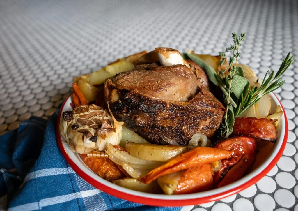 Apple Cider Braised Lamb Shank